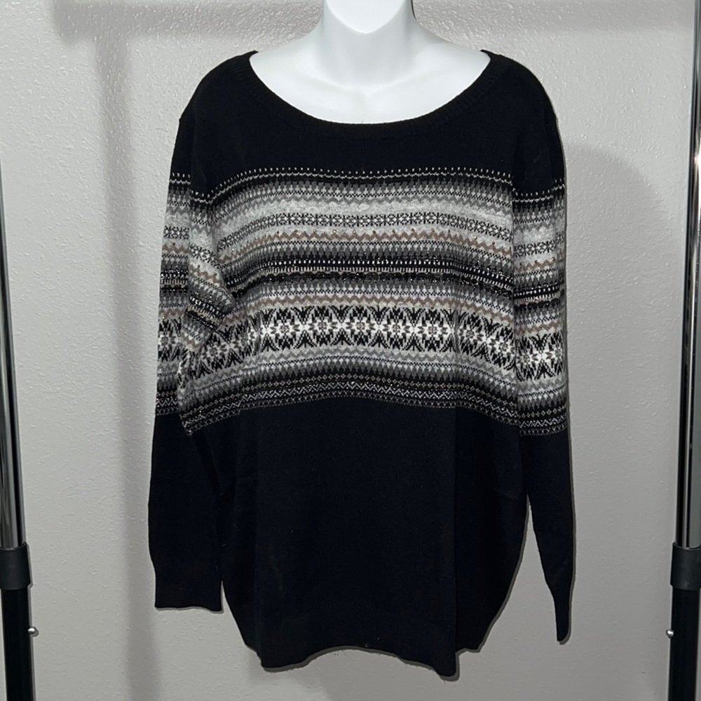 LOFT Plus Fairisle Sweater Size 16/18